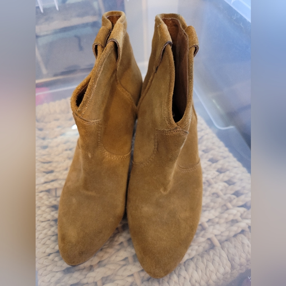 ASH Tan low booties